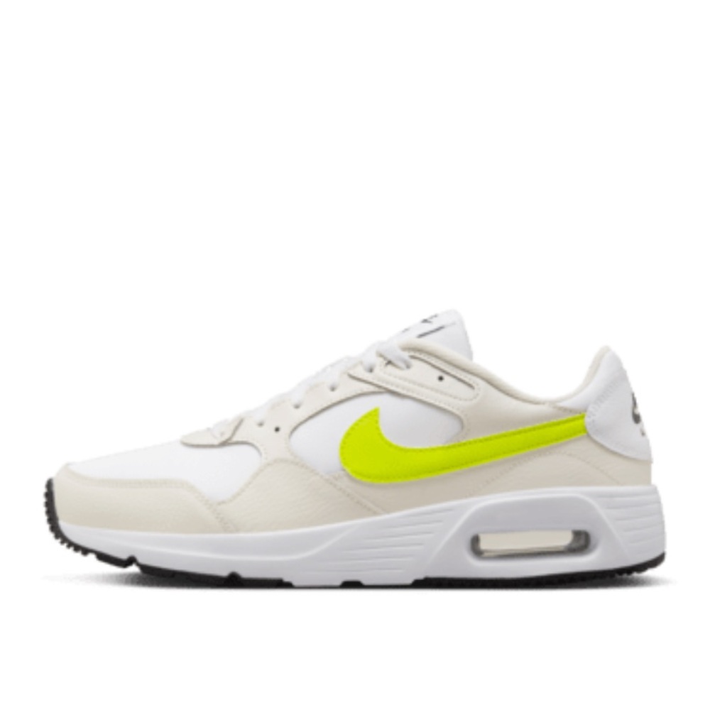 Nike Air Max sc White and Neon Yellow Sneakers 10.5
